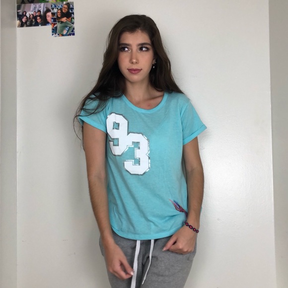 Y2K #93 LIGHT BLUE BABY TEE - Picture 2 of 4